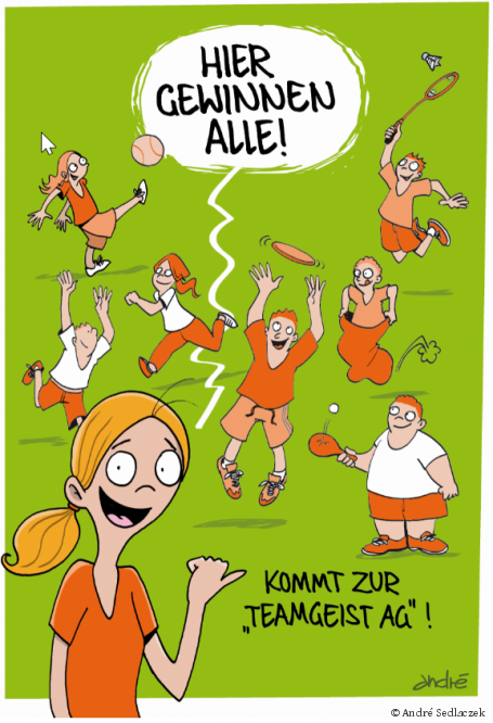 Das Bild zeigt die Silhouette von laufenden und springenden Kindern. Auf dem Bild wirken die Kinder lebendig und fröhlich.