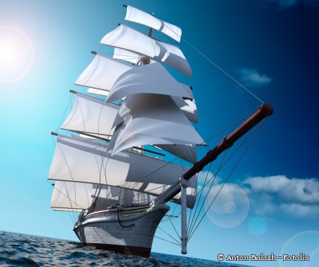 Segelschiff auf hoher See